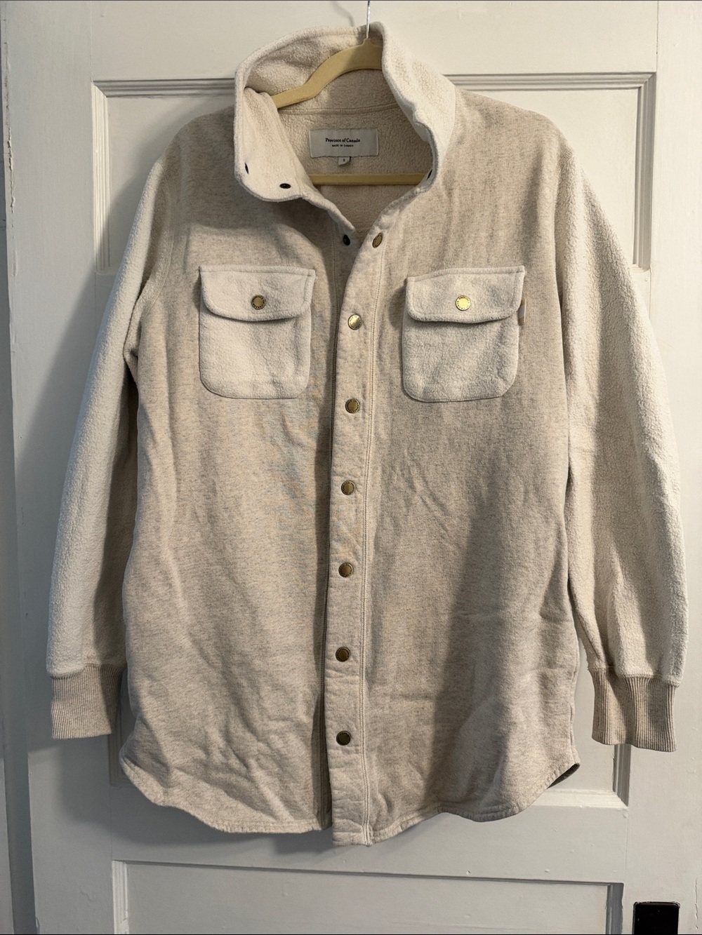 Province of Canada Long Reverse Fleece Shirt Jacket